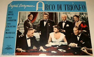 fotobusta film ARCO DI TRIONFO Ingrid Bergman Charles Boyer ediz. 1958 - Picture 1 of 1