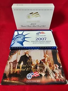 2007 verkleidet US 14 Münzen postfrisch Proof Set mit Boxen & Coa - Bild 1 von 6