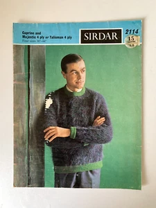 Vintage Knitting Pattern Sirdar Leaflet 2114 Men's Jumper Four Sizes 38" - 44" - Picture 1 of 1