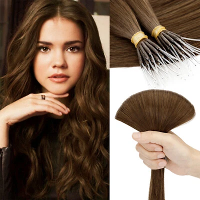 300 Strähnen Remy Echthaar Bonding Micro I Tip Hair Extensions Haarverlängerung - Bild 1 von 4