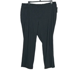 New Catherines 30W Black Gray Tweed Stretch Jayne Fit Dress Pants Work Plus - Picture 1 of 3