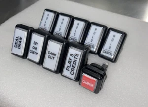 Kit de actualización de botones de máquina ranura superior inclinada IGT PE-Plus y GameKing, incandescente - Imagen 1 de 5