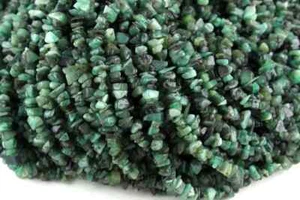 Best Quality 16" Long Natural Green Emerald Gemstone Uncut Chips 5-7 MM Beads - Picture 1 of 6