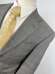 Hart Schaffner Marx Gold Trumpeter Glen Check Vitale Barberis Wool Blazer 38 S - Picture 1 of 12