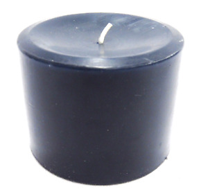 Longaberger Navy Blue Pint Size Pillar Candle Flower Garden Scent 2.5" Usa Made
