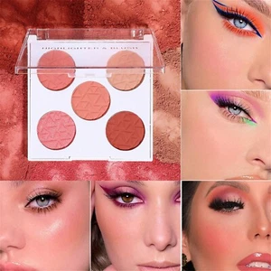 5 Color Blush Powder Palette Makeup Matte Definition Velvet Skin Natural Gentle - Picture 1 of 20