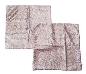 Kevin Textile Accent Pillow 18 X 18 Pink Sequin Decorative Pillows 2 Pack - Picture 1 of 16