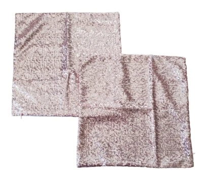 Kevin Textile Accent Pillow 18 X 18 Pink Sequin Decorative Pillows 2 Pack - Image 1 of 4