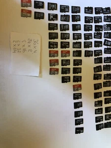 Job Lot Bundle of 72 High capacity Micro SD Memory Cards - Zdjęcie 1 z 5