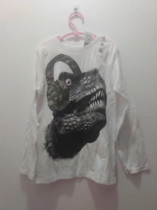 Children's Place T-Rex with Headphones Long sleeve T-Shirt - Picture 1 of 3