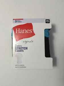 3 Pack Hanes Men's Stretch T-Shirts Cool And Breathable Size 3XL NIB - Picture 1 of 4