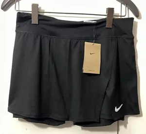 NikeCourt Dri-FIT Victory Women's Black Tennis Skirt Slim Fit Size Medium - Picture 1 of 10