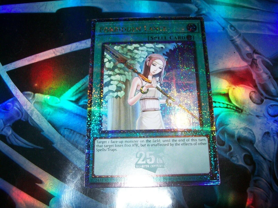 Forbidden Lance 1st Edition Quarter Century Secret Rare RA02-EN058 Yu-Gi-Oh! - Image 1 of 1