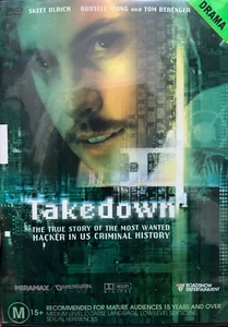 Takedown ex-rental region 4 DVD (2000 Skeet Ulrich cyber hacker thriller movie) - Picture 1 of 12