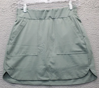 Pantalón Corto RBX con Forro Mujer Pequeño Verde Alto Bajo Ranura Elástico Pull On Foto 1 de 4