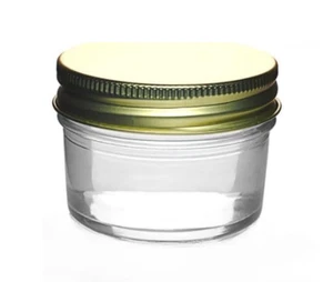 4oz Glass Mason Jars with Metal Screw On Lids 70mm Wide Mini Storage Jar 12pcs - Picture 1 of 1