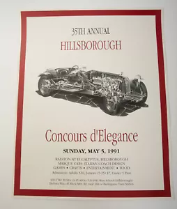 Concours d'Elegance Poster (PSTR-46) Hillsborough (JSF6) Classic Car Show 1991 - Picture 1 of 7