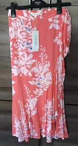 M&S PERUNA. Coral Floral Wrap Frilled Skirt Size 6. Brand New. RRP £35 - Picture 1 of 5