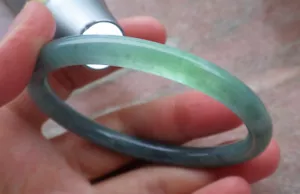 Certified Icy Green Natural A JADE Jadeite Circle Bangle Bracelet 55mm 手镯 606489 - Picture 1 of 12