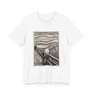 Masters of Art Edvard Munch The Scream Unisex Jersey Short Sleeve T-Shirt - Picture 1 of 29