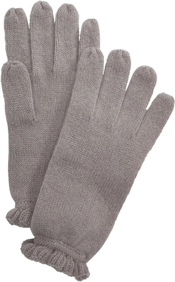 Charter Club Womens Ruffled Cashmere Gloves Gray OS