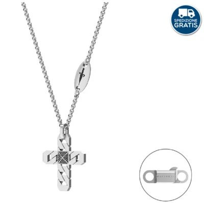 Collana Uomo Cesare Paciotti Blaze  Croce Argento JPCL5042B - Immagine 1 di 2