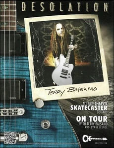 Evanescence Terry Balsamo 2012 Charvel Skateboardcaster Gitarre Werbung Print Ad - Bild 1 von 3