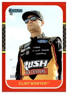 2020 Panini Donruss Racing #154 Clint Bowyer #059/299 - Picture 1 of 2