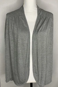 Cardigan Zella taglia small aperto davanti incrociato sulla schiena grigio yoga Lagenlook - Foto 1 di 6