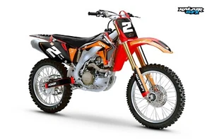 Graphics Kit for Honda CRF450R (2002-2004) Lightning Series - Orange - Foto 1 di 8
