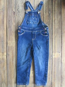 Jordache 4T Girls Kids Bibs Overalls Slim Western Skinny Blue Jeans Denim Cotton - Picture 1 of 9