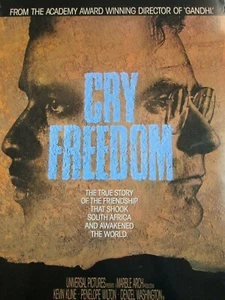 CRY FREEDOM Original THEATER-USED Movie Poster 27x40 Rolled One Sheet SS - C8 - Foto 1 di 11
