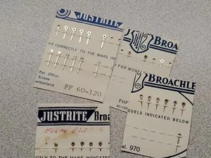 4 Partial Cards Of Silver Wristwatch Hands For FF, FHF, AS, & Elgin - Picture 1 of 10