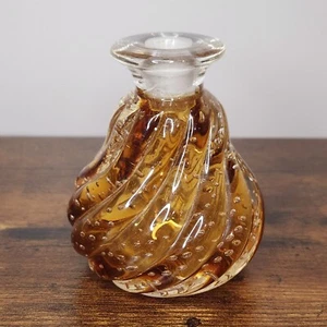 Vintage Hand Blown Glass Perfume Bottle 3.5"x3" - Picture 1 of 6