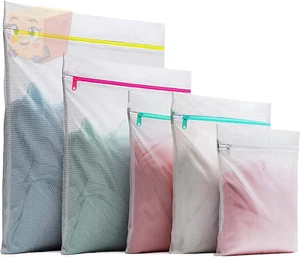 5x Wäschenetz Set – Reißverschluss, Waschmaschine, 2×XL L M S, Wäschebeutel - Bild 1 von 9