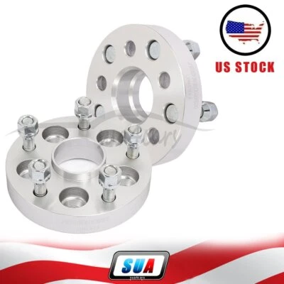 2Pc 25mm Adapter 5x100 to 5x114.3 Wheel Spacers Fits 2004 2005 2006 Saab 9-2X - Image 1 of 4