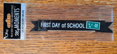 Offray My Moments ~ First Day Of School ~ Title Peel N Stick Ribbons Scrapbook - Image 1 of 4