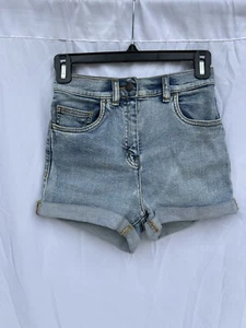 Aritzia Wilfred Free Jeansshorts hoher Bund Medium Wash Bündchen Damengröße 0 - Bild 1 von 4