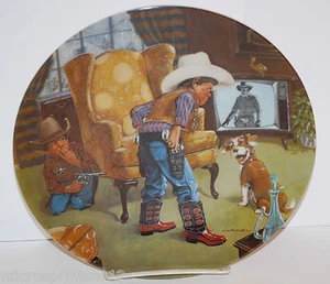 "Cowboy Capers" 1981 The Children's Hour Series by Mike Hagel Collector Plate - Picture 1 of 8