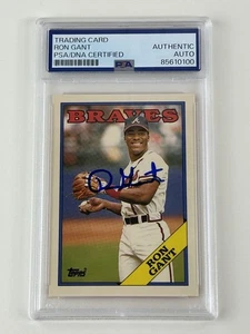 Ron Gant Signed 1988 Topps Traded Tiffany #39T Rookie RC Signed Auto PSA/DNA - Bild 1 von 2