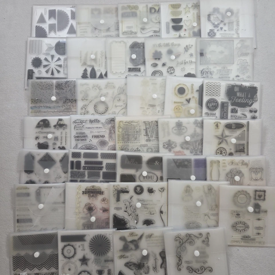 LOT OF 34 Close To My Heart My Acrylic Stamp Sets CTMH - Image 1 of 4