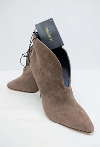 Forever 21 Women's Suede Boots Stiletto 4.5 Inch Taupe New - Picture 1 of 4
