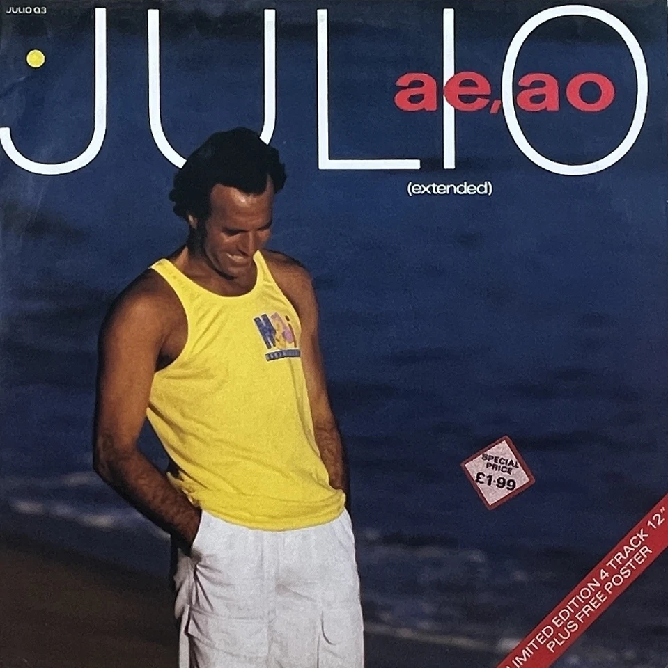 Julio Iglesias ae ao Extended 1988 Limited Ed 4 Track 12" Poster Sleeve - Image 1 of 4
