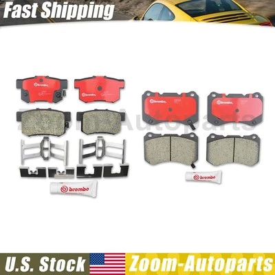 Kit de pastillas de freno delanteras traseras Brembo OE para 2004 2005 2006 2007 2008 Acura TL Foto 1 de 3