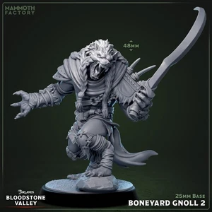 Boneyard Gnoll 2 - Gnoll Barbarian | Mammoth Factory | D&D | 25mm - Picture 1 of 1