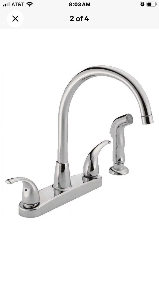 Tunbridge 2-Handle Kitchen Sink Faucet P299578LF in Chrome ( with sprayer  - Image 1 of 1