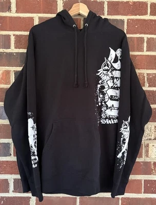 Sudadera con Capucha Skin Industries Para Hombres XL Negra Ropa de Calle Patín Gótico Pullover Hecho en EE. UU. Foto 1 de 4