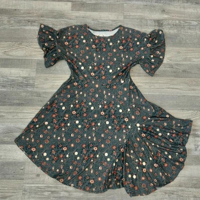 Mia Joy Joyfilm Vestido Verde Floral Niñas Volantes Talla 14 D6 Foto 1 de 4