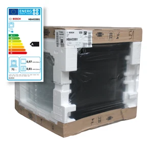 Bosch Serie 4 HBA4330B1 Einbau Backofen Heißluft 71L 60cm Schwarz - Bild 1 von 1