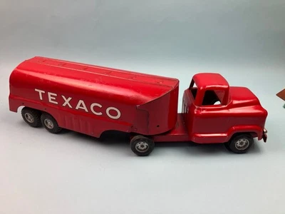 Camión cisterna Buddy L Texaco, cabina GMC 550, finales de 1950 Foto 1 de 4